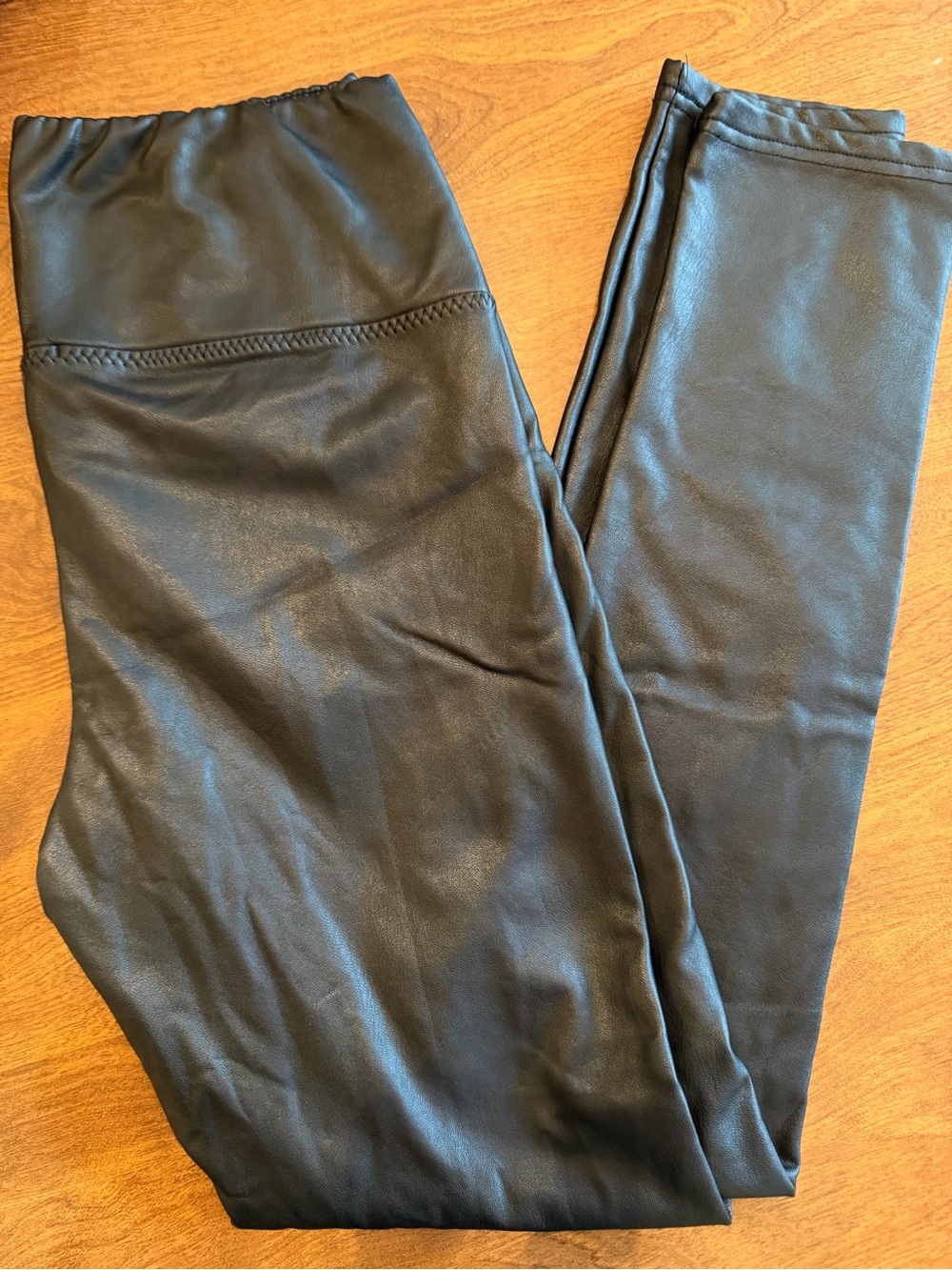 Black Faux Leather Lined Leggings